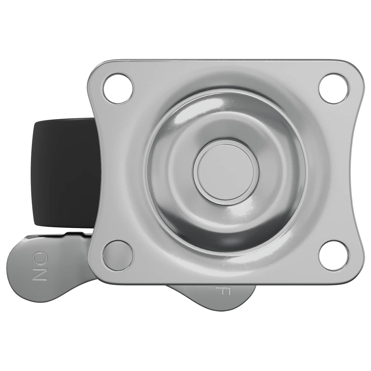 Caster 2 pcs Zwart en zilver 63 x 48 x 46 mm IJs en nylon