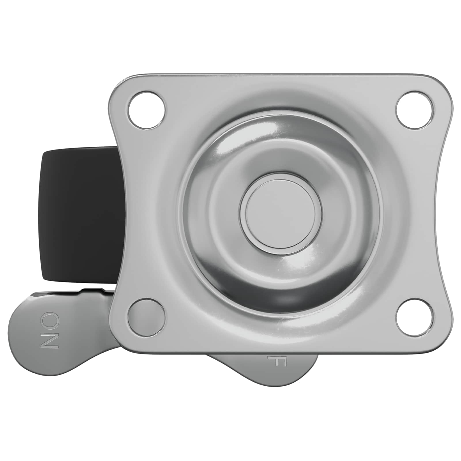 Caster 2 pcs Zwart en zilver 63 x 48 x 46 mm IJs en nylon