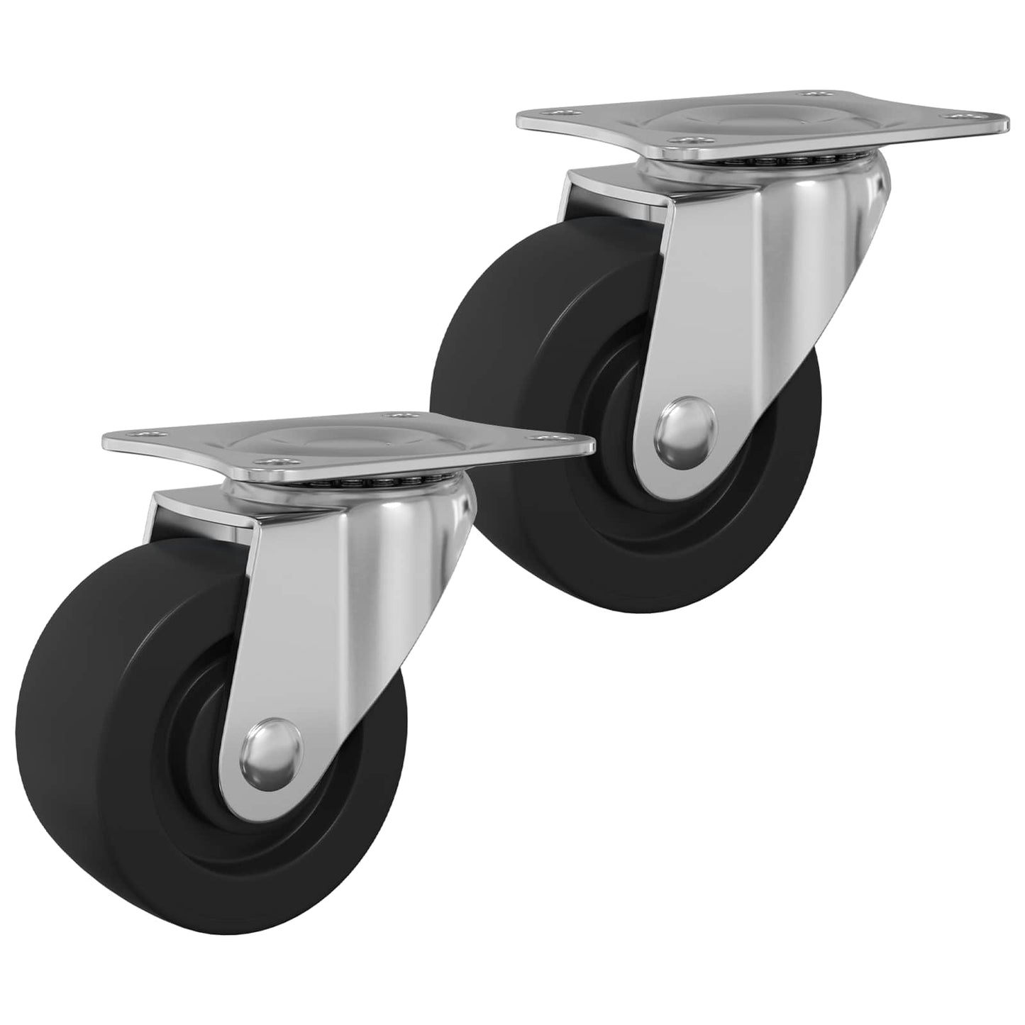 Zwenkwiel 2 pcs Zilver 60 x 60 x 50 mm IJs en nylon