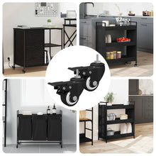 Wielen 2 pcs Zwart M6 x 1.5 mm IJs en nylon