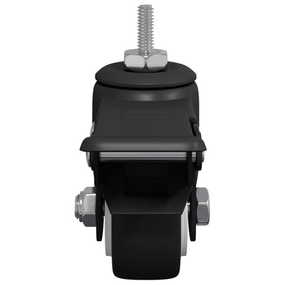 Wielen 2 pcs Zwart M6 x 1.5 mm IJs en nylon