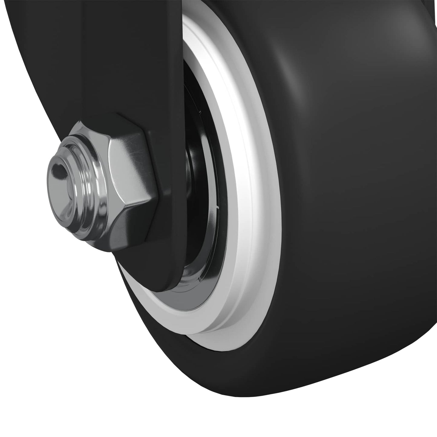 Zwenkwiel 2 pcs Zwart M6 mm IJs en nylon