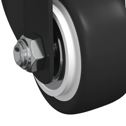 Zwenkwiel 2 pcs Zwart M6 mm IJs en nylon