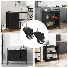 Zwenkwiel 2 pcs Zwart M6 mm IJs en nylon