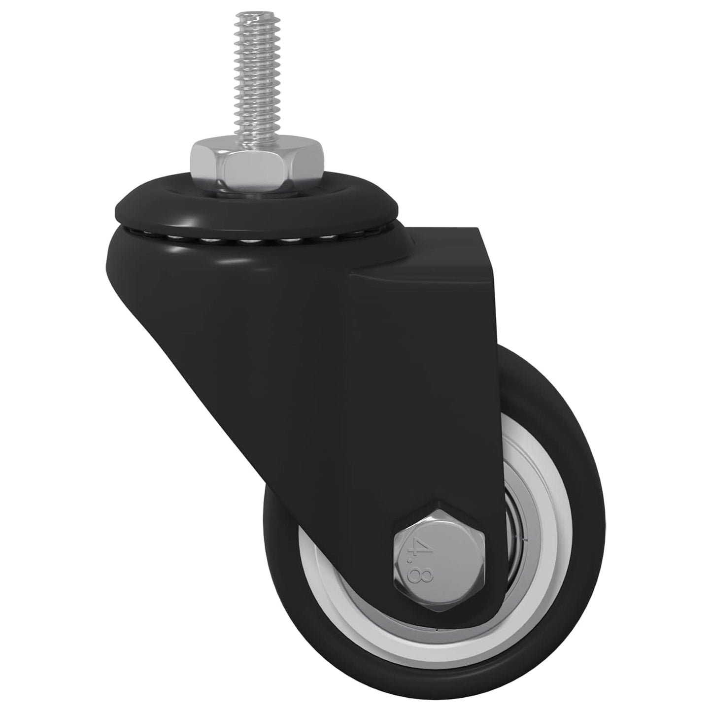 Zwenkwiel 2 pcs Zwart M6 mm IJs en nylon