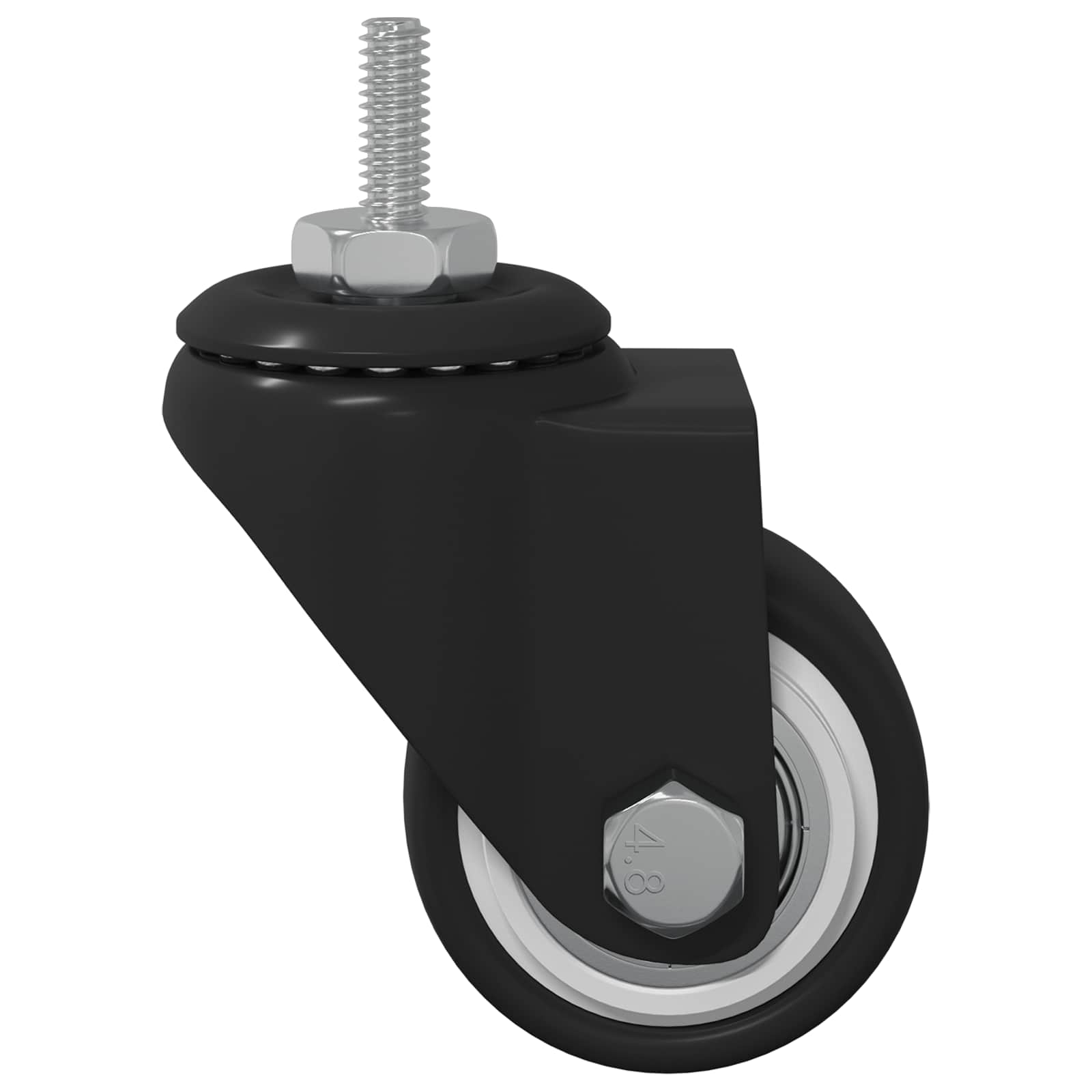 Zwenkwiel 2 pcs Zwart M6 mm IJs en nylon