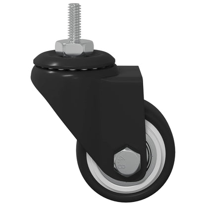 Zwenkwiel 2 pcs Zwart M6 mm IJs en nylon
