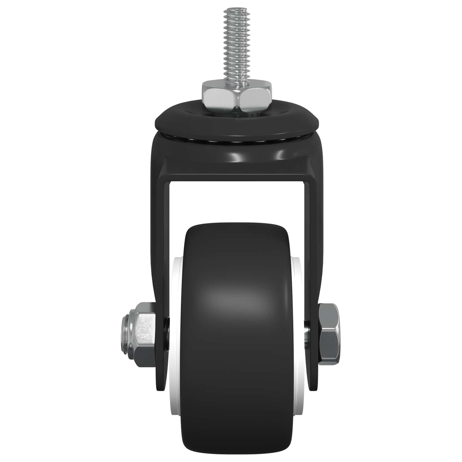 Zwenkwiel 2 pcs Zwart M6 mm IJs en nylon