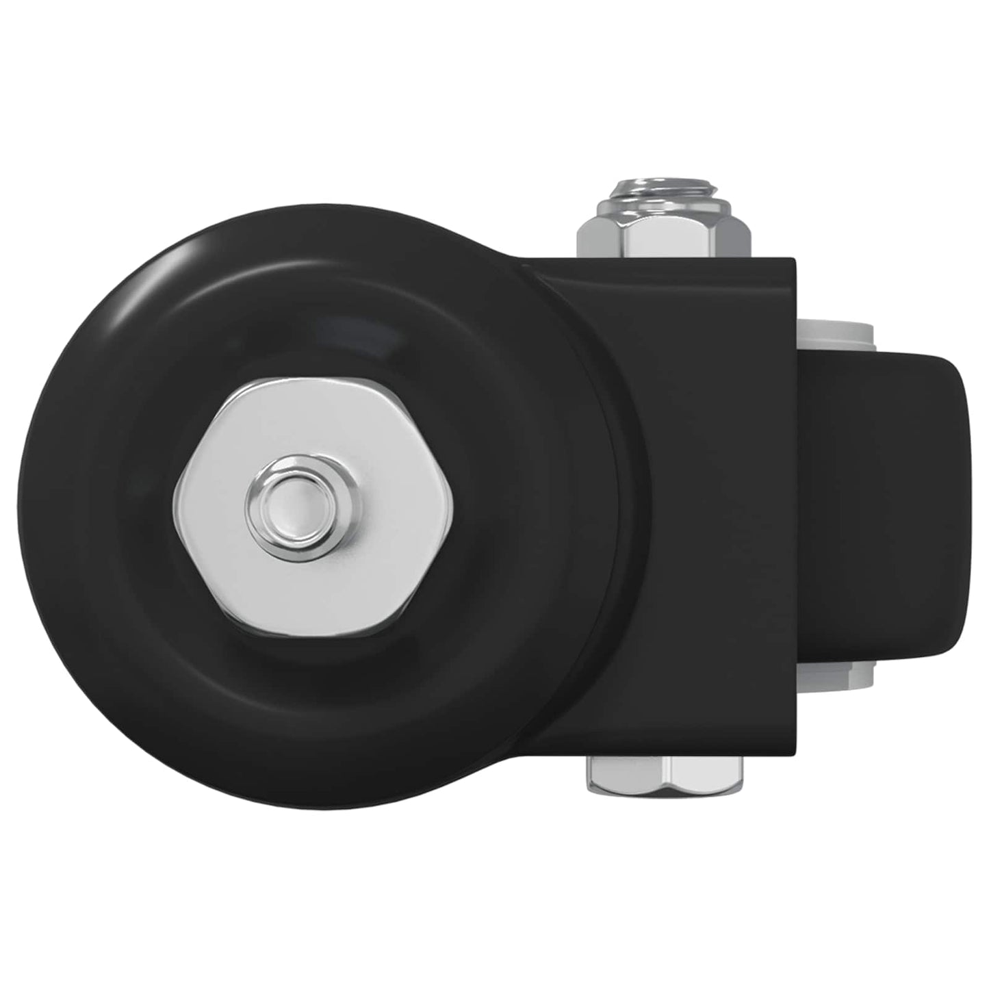 Zwenkwiel 2 pcs Zwart M6 mm IJs en nylon