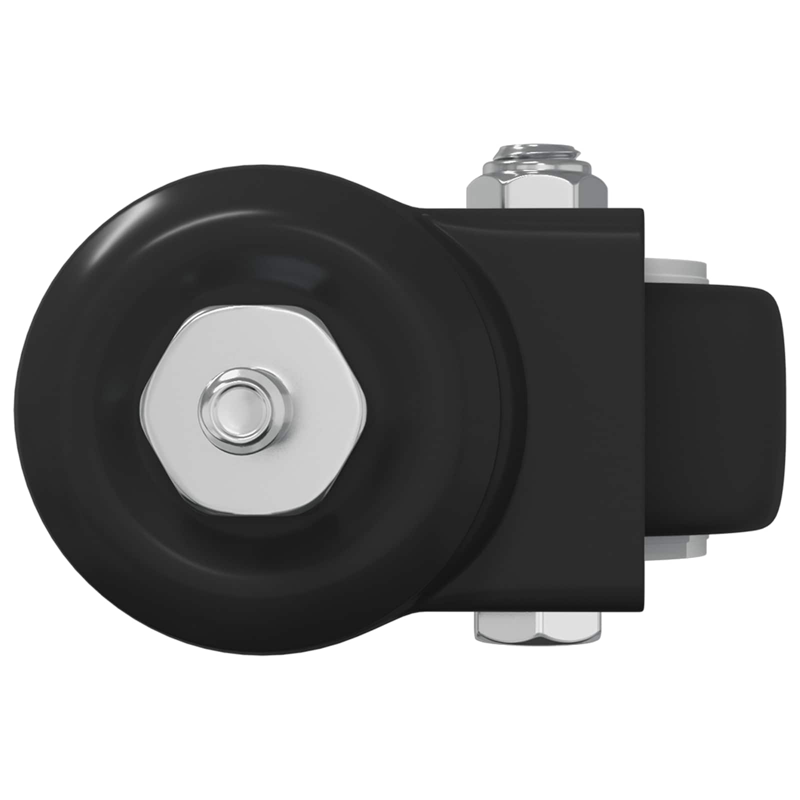 Zwenkwiel 2 pcs Zwart M6 mm IJs en nylon