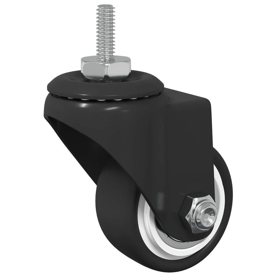 Zwenkwiel 12 pcs Zwart M6 mm IJs en nylon