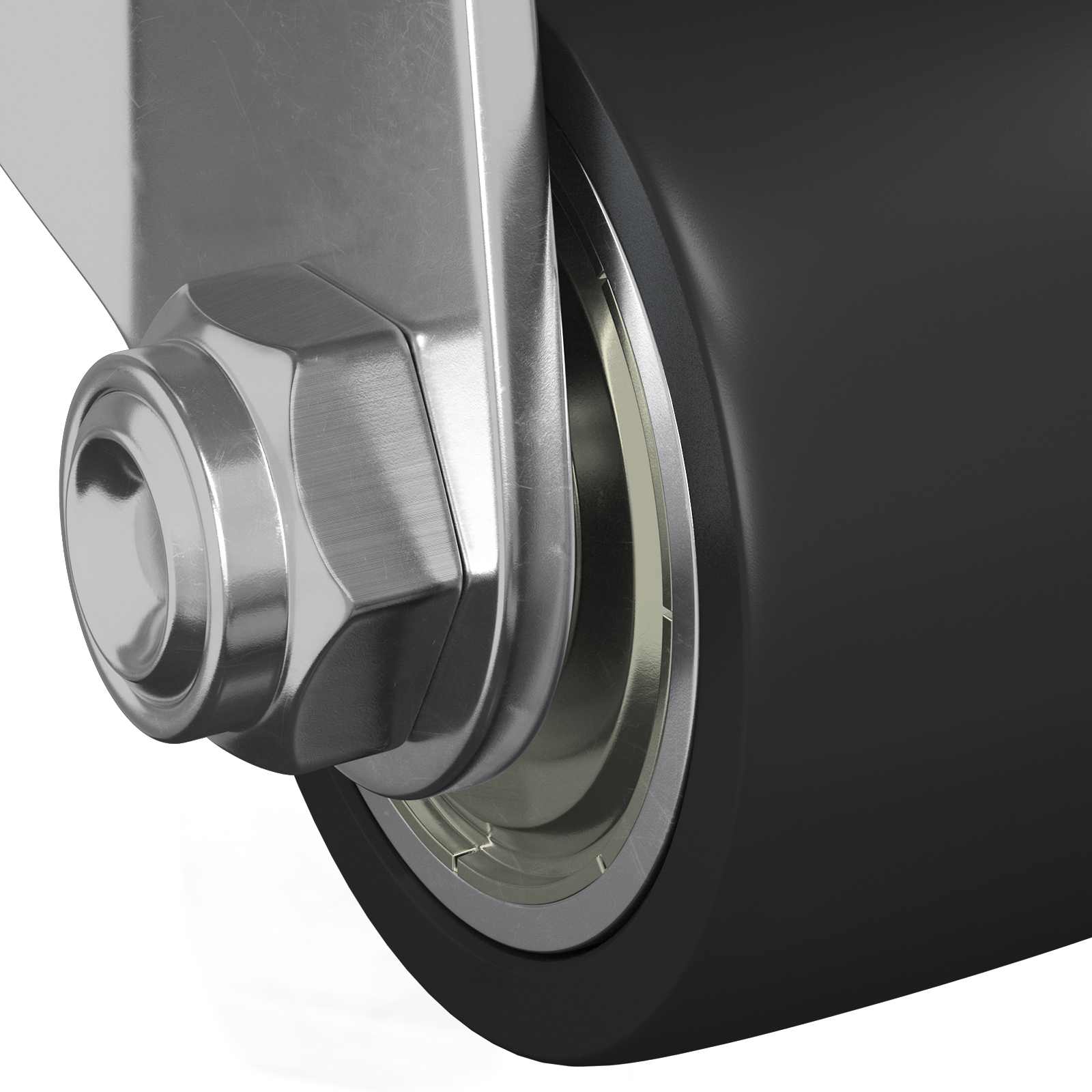 Caster 2 pcs Zilver 50 mm Nylon