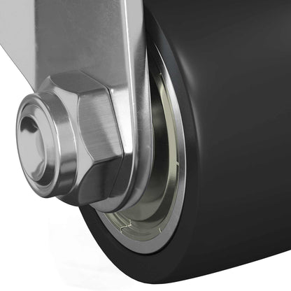 Caster 2 pcs Zilver 50 mm Nylon