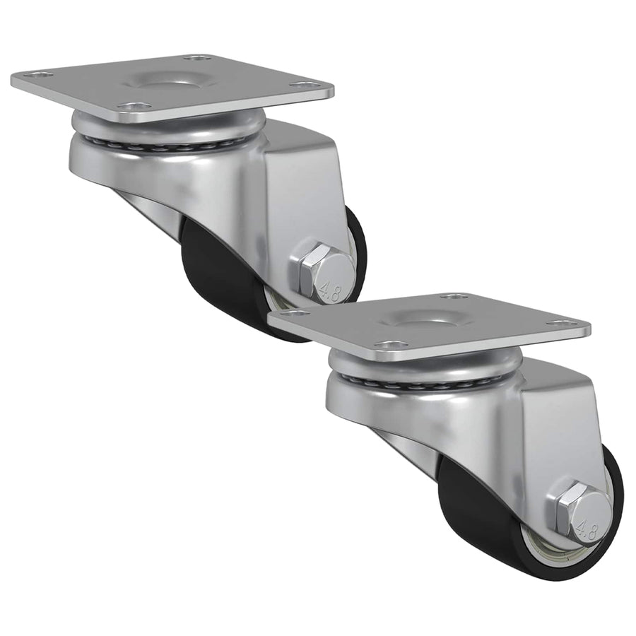 Caster 2 pcs Zilver 50 mm Nylon