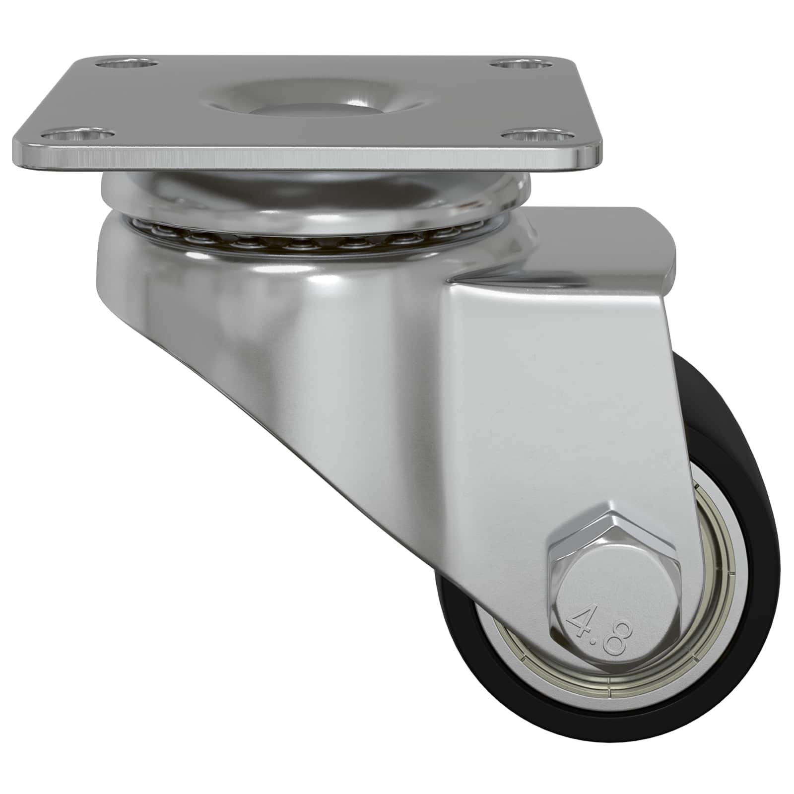 Caster 2 pcs Zilver 50 mm Nylon