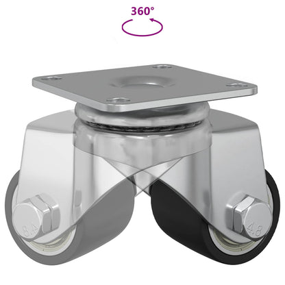 Caster 12 pcs Zilver 50 mm Nylon