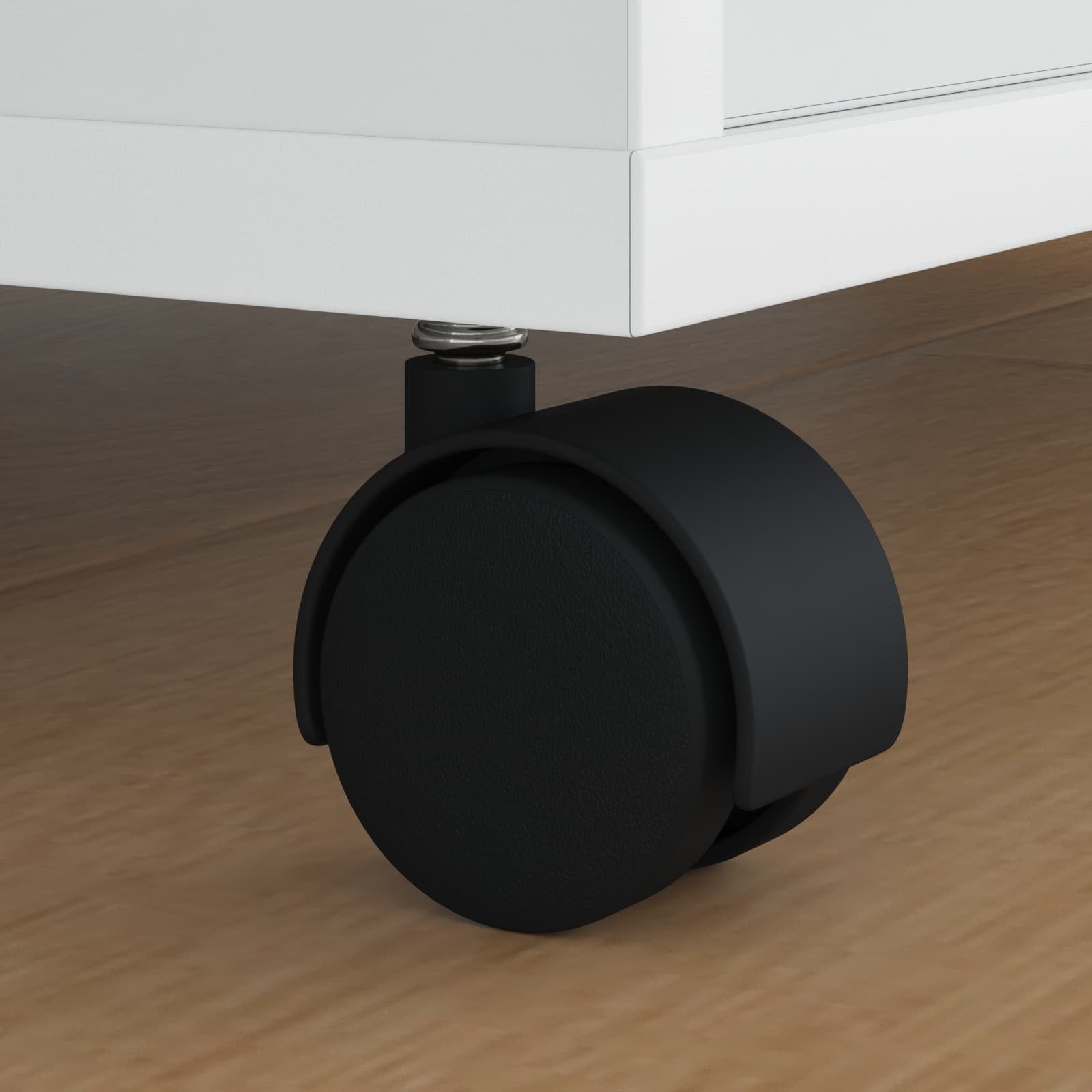 Zwenkwiel 2 pcs Zwart 54 mm Ijzer en PP