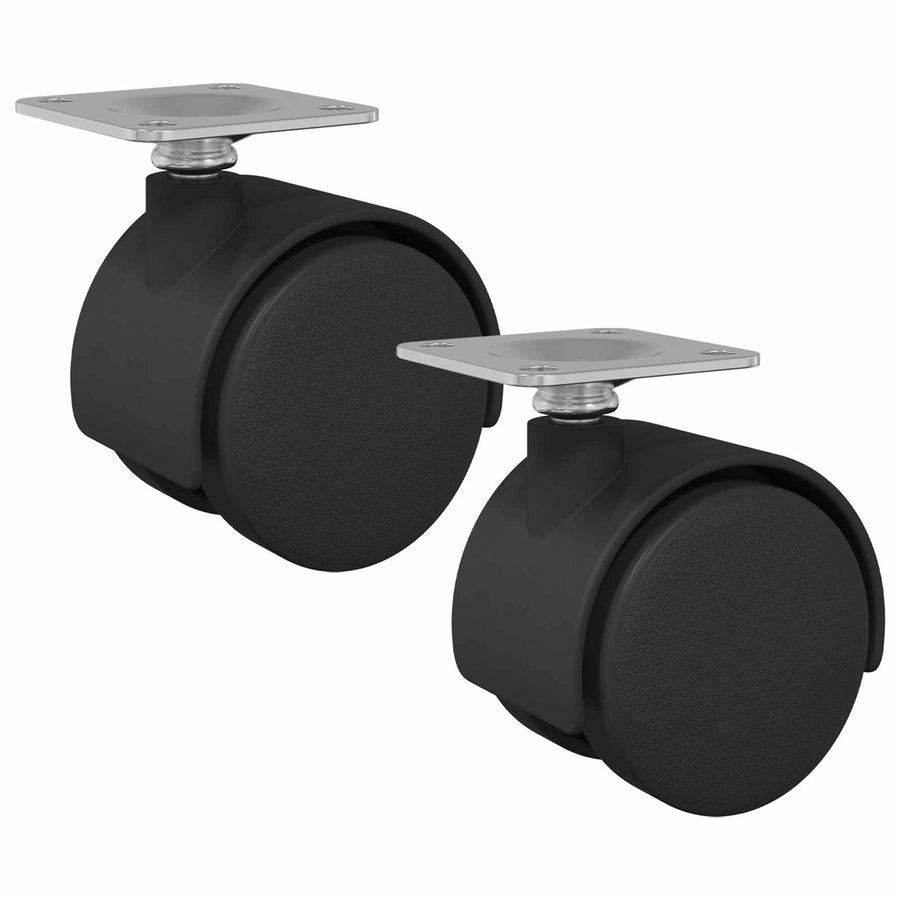 Zwenkwiel 2 pcs Zwart 54 mm Ijzer en PP