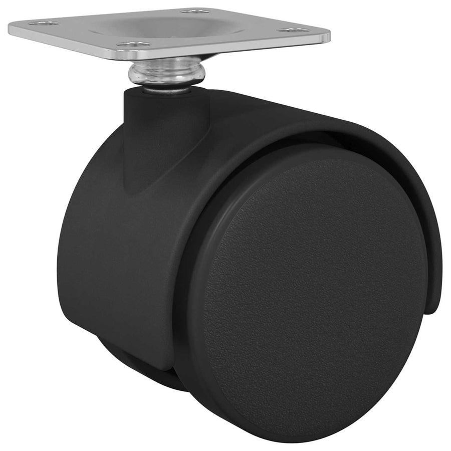 Zwenkwiel 2 pcs Zwart 54 mm Ijzer en PP