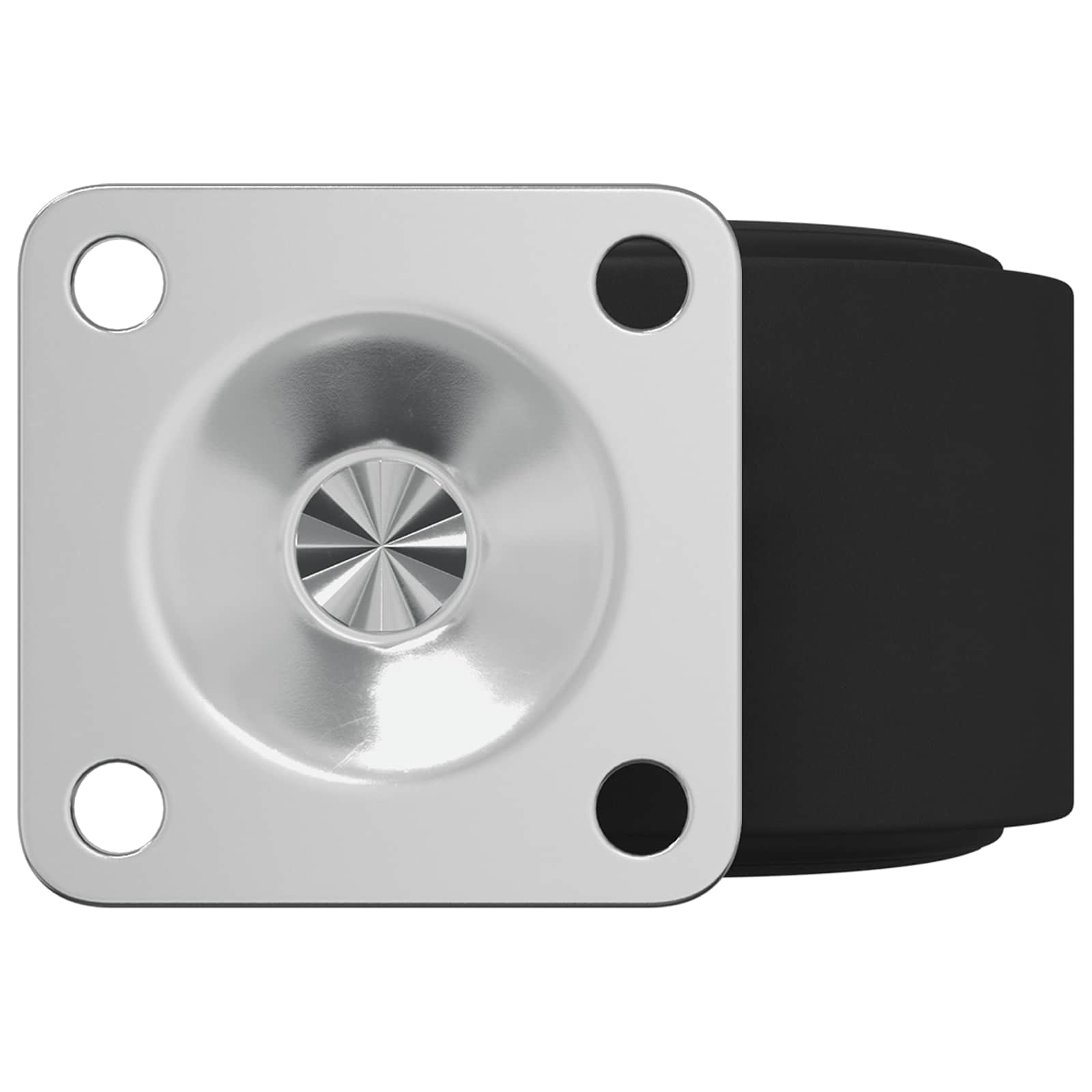 Zwenkwiel 2 pcs Zwart 54 mm Ijzer en PP