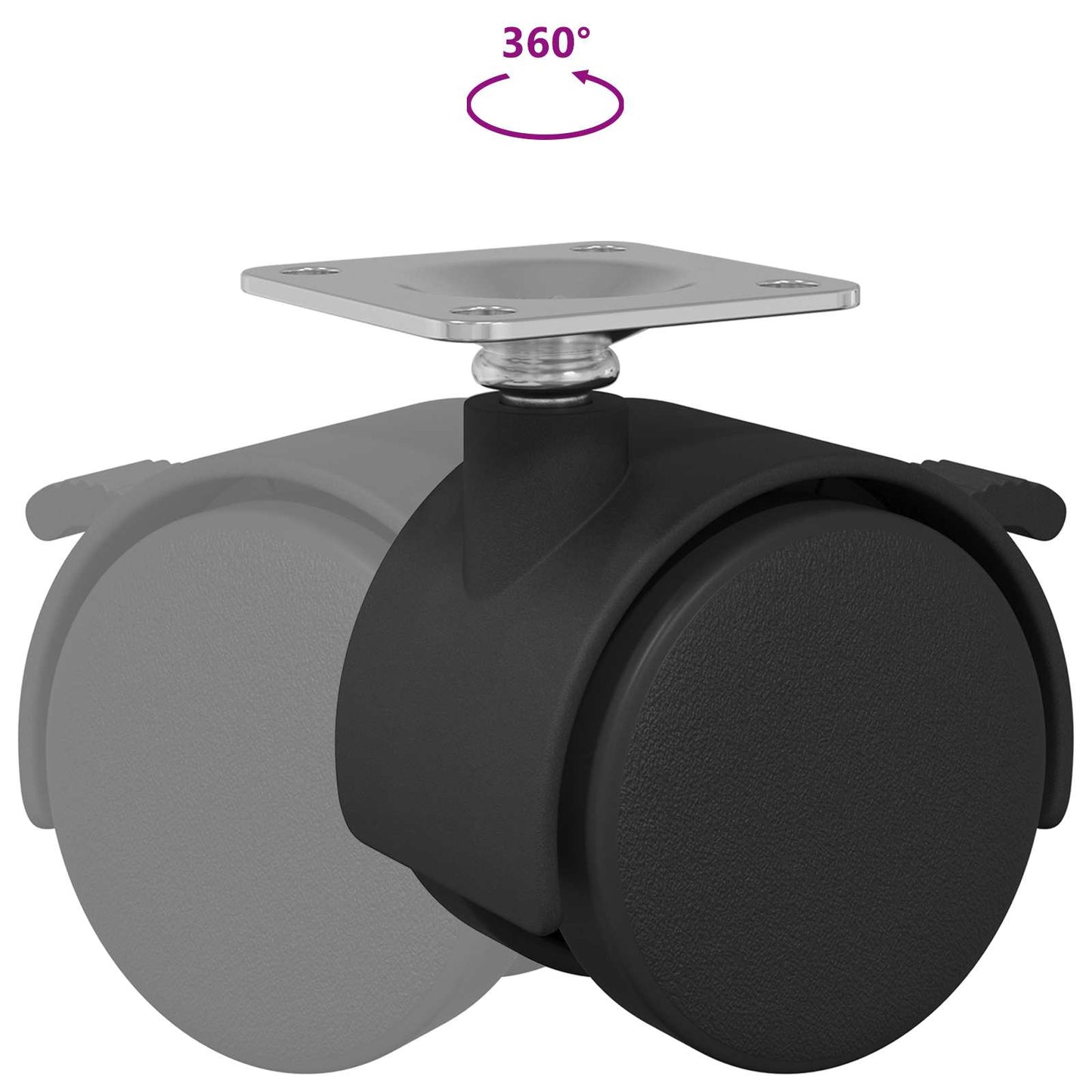 Wiel Zwart IJzer en Polypropyleen