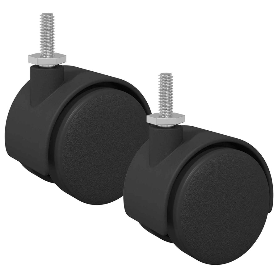 Caster 2 pcs Zwart en Zilver 37,8 x 40 mm Ijzer en PP