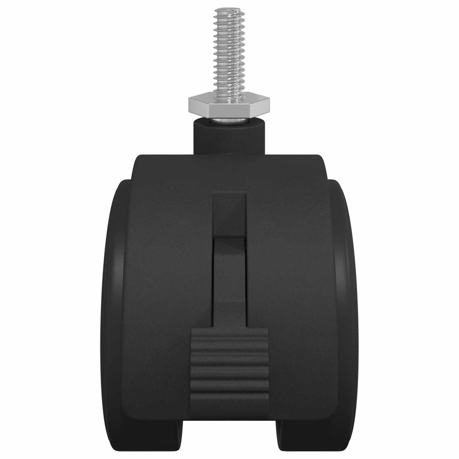 Caster 2 pcs Zwart en Zilver 37,8 x 40 mm Ijzer en PP