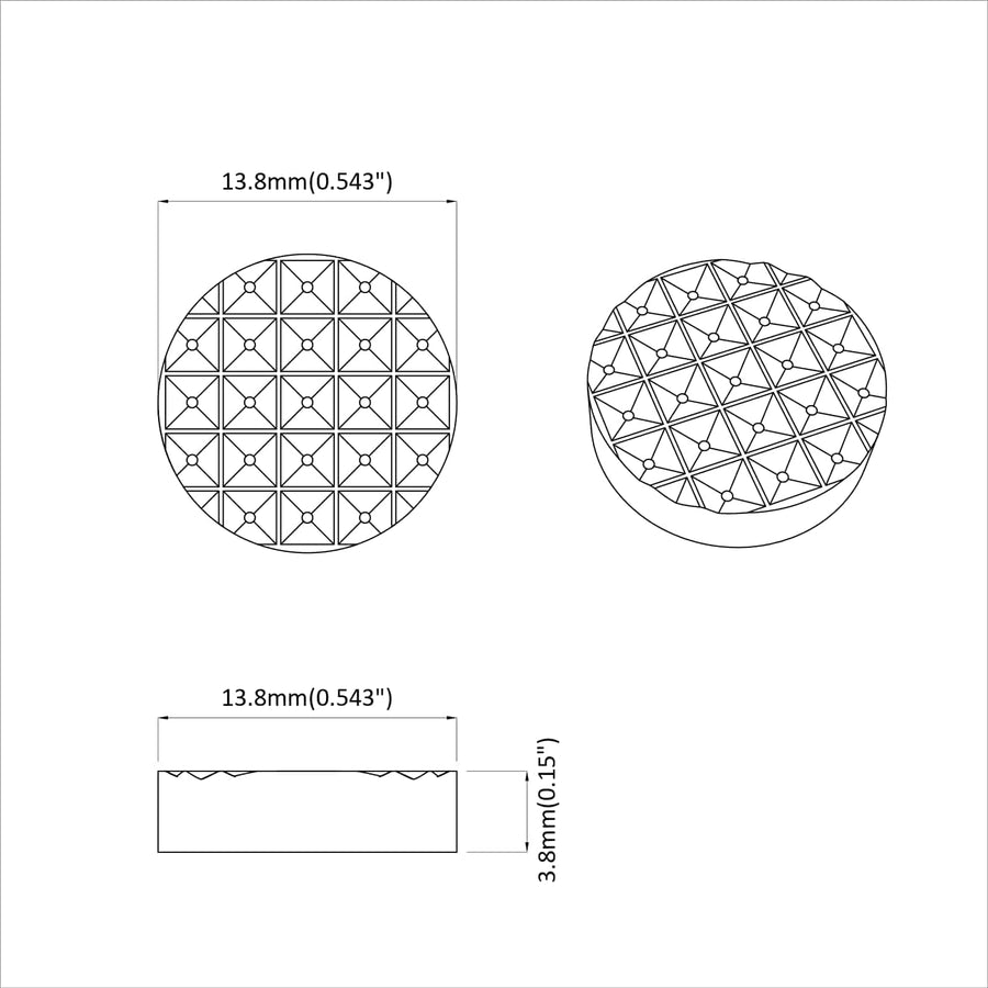Meubelvoetjes Pads 2 pcs Zwart Ø 14 x 4 mm EVA