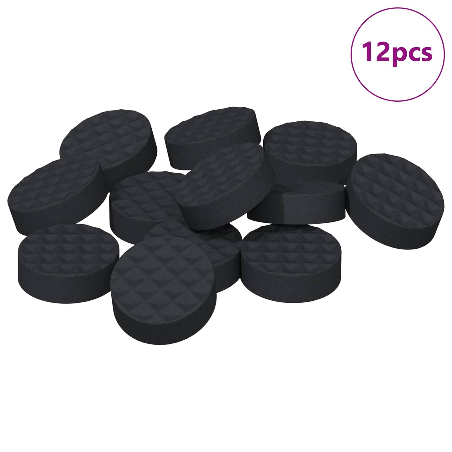 Meubelvoetjes Pads 12 pcs Zwart Ø 14 x 4 mm EVA