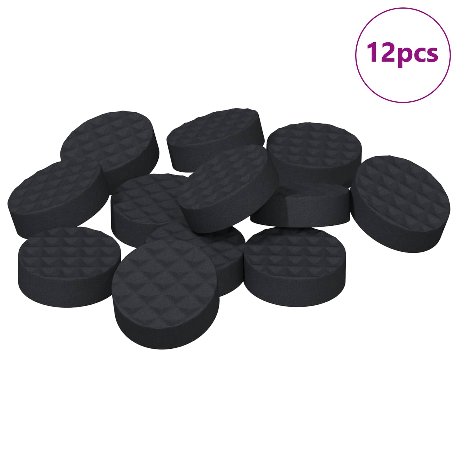Meubelvoetjes Pads 12 pcs Zwart Ø 14 x 4 mm EVA