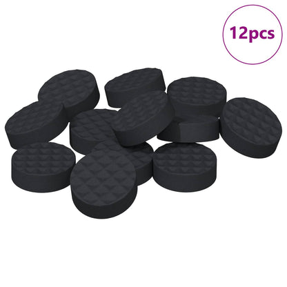 Meubelvoetjes Pads 12 pcs Zwart Ø 14 x 4 mm EVA