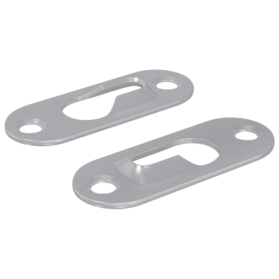 Sleufhanger 2 pcs Zilver 45 x 16 x 3.5 mm IJzer