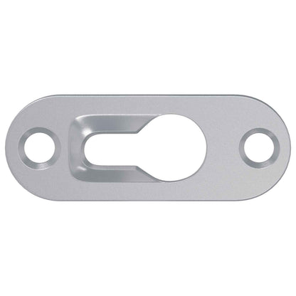 Sleufhanger 2 pcs Zilver 45 x 16 x 3.5 mm IJzer
