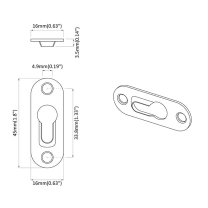 Sleufhanger 3673 pcs Zilver 45 x 16 x 3.5 mm IJzer
