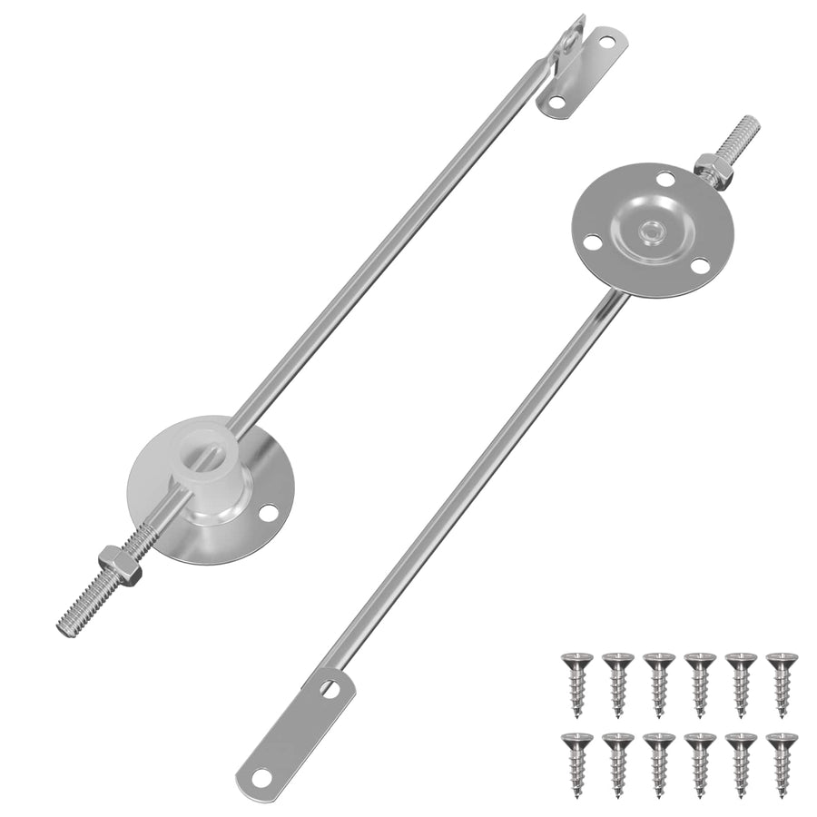 Deksel ondersteunend scharnier 2 pcs Zilver 194 x 36 x 18 mm