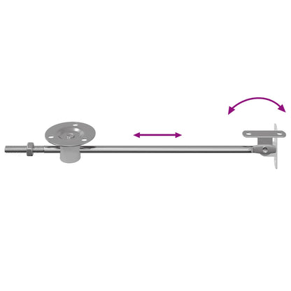 Deksel ondersteunend scharnier 2 pcs Zilver 194 x 36 x 18 mm