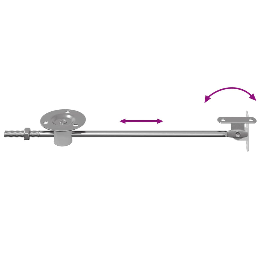 Deksel ondersteunend scharnier 2 pcs Zilver 194 x 36 x 18 mm