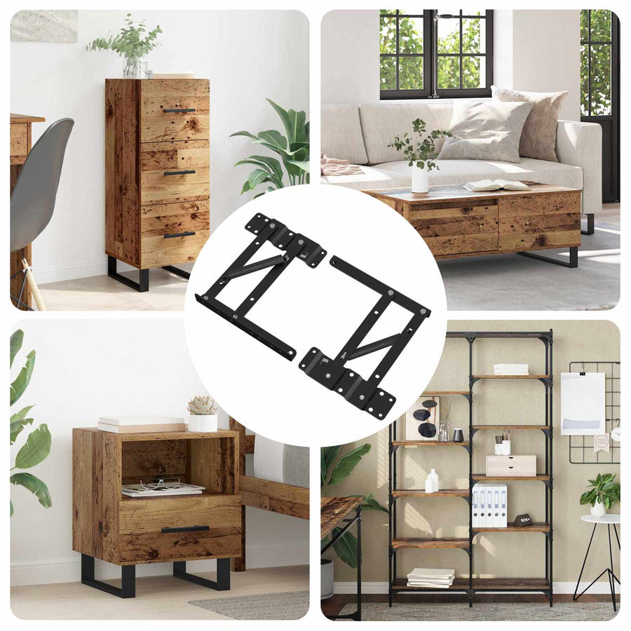 Bed liftmechanisme 2 pcs Zwart 34 x 9.5 x 4 mm IJzer