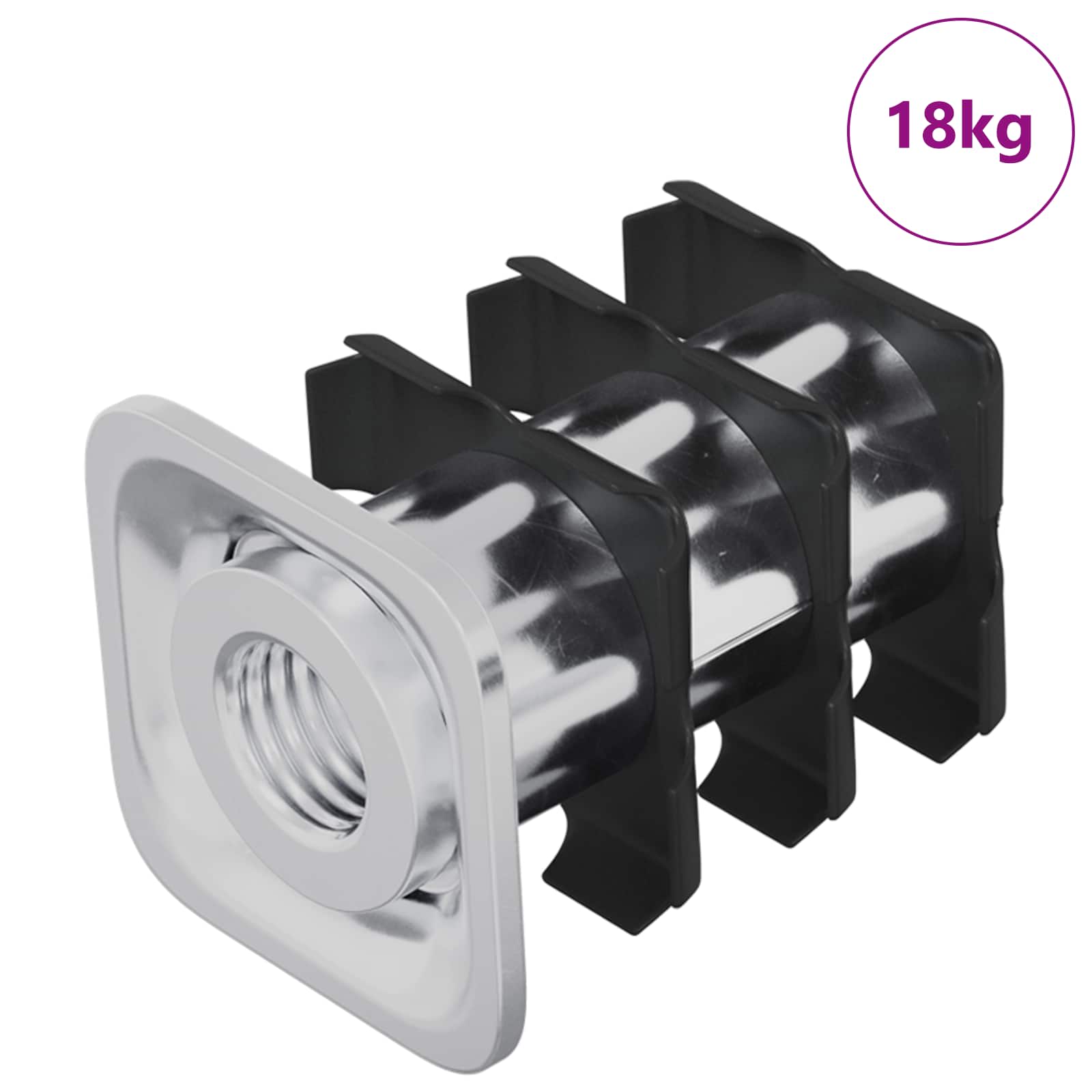 Draadbuis Invoeg 1818 pcs Zwart en Zilver 15,8 x 15,8 x 22,5 mm