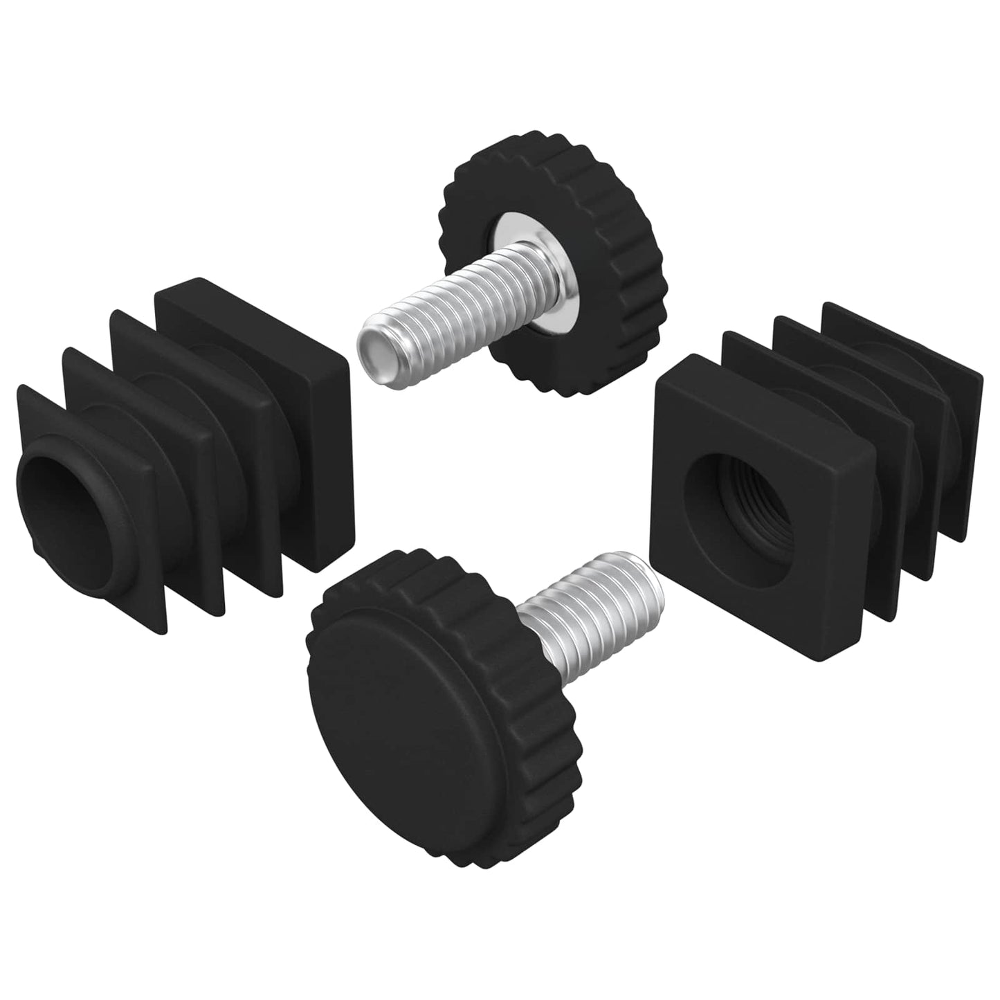 Meubel Levelers Verstelbaar 2 pcs Zwart M6 PP