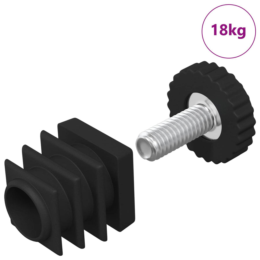 Meubel Levelers Verstelbaar 1895 pcs Zwart PP