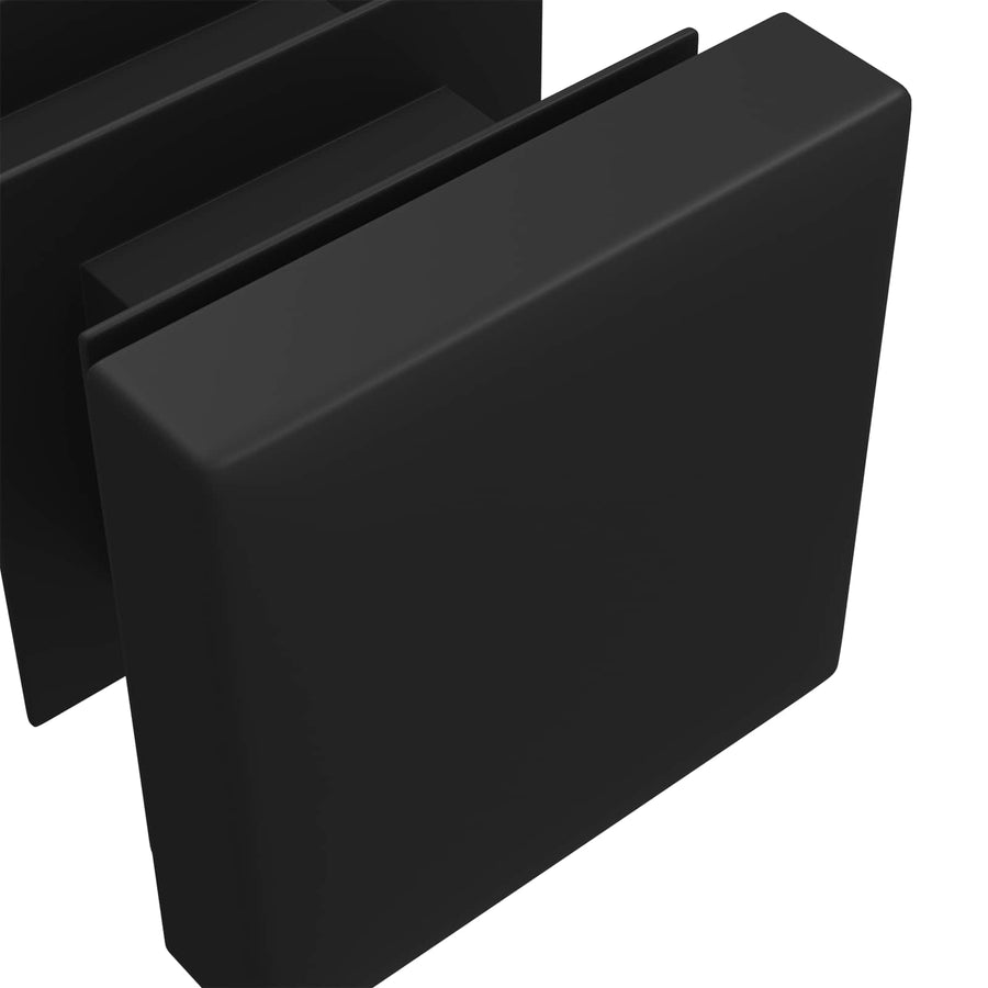 Einddoppen 2 pcs Zwart 15 x 15 x 15 mm PP