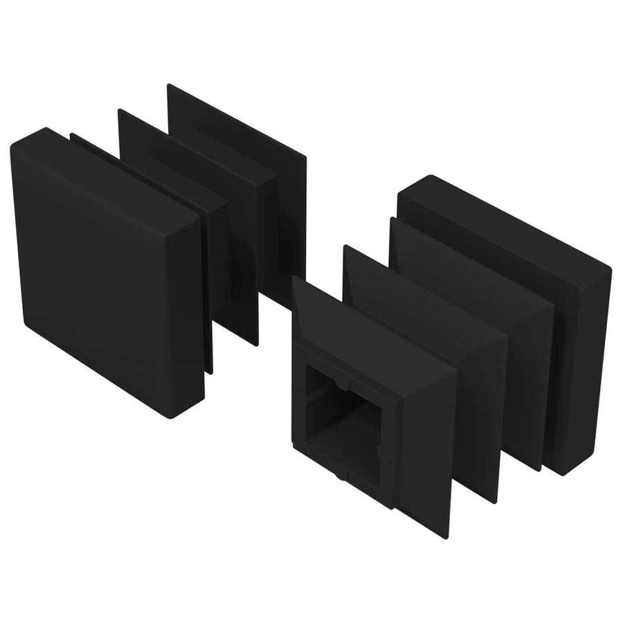 Einddoppen 2 pcs Zwart 15 x 15 x 15 mm PP