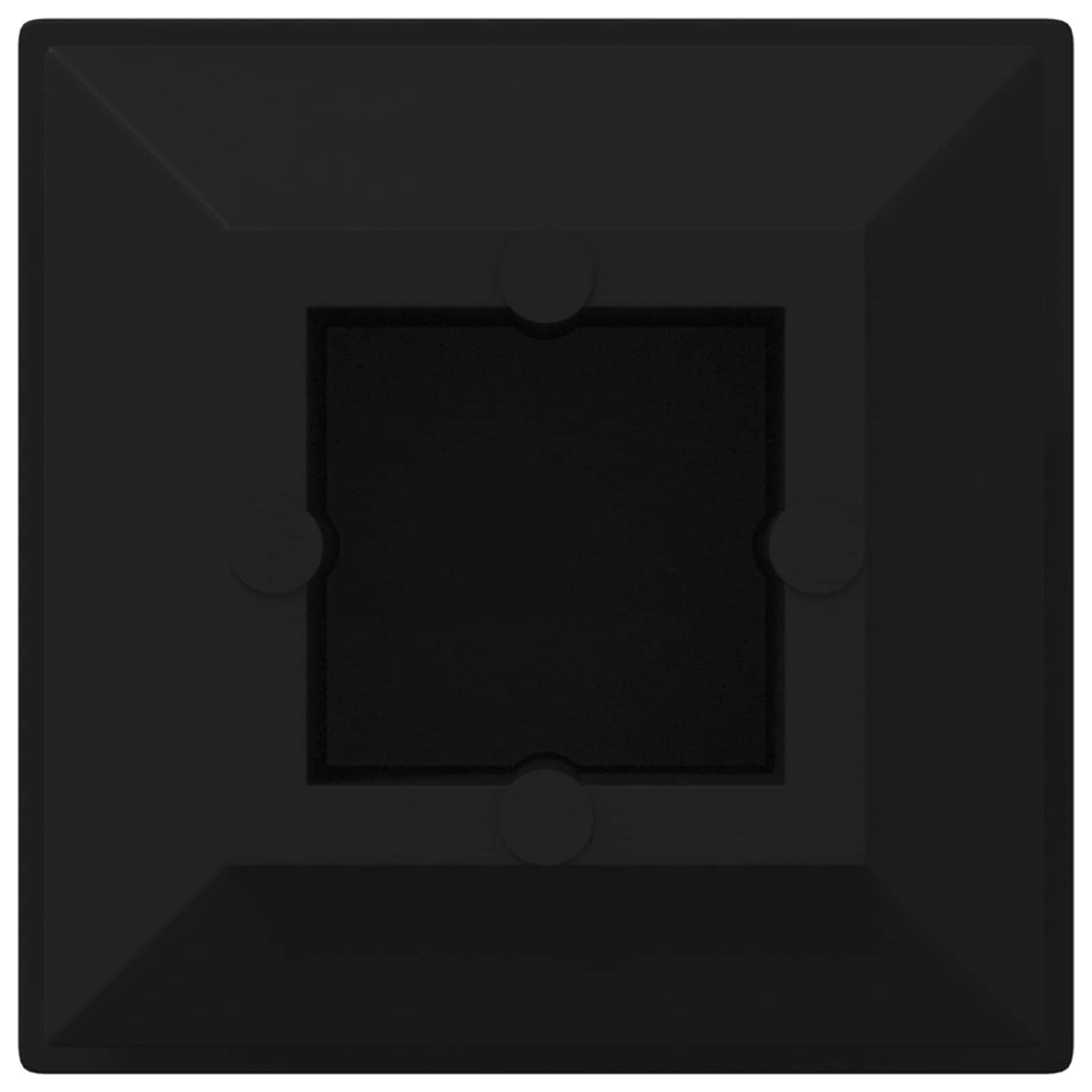 Einddoppen 12 pcs Zwart 15 x 15 x 15 mm PP