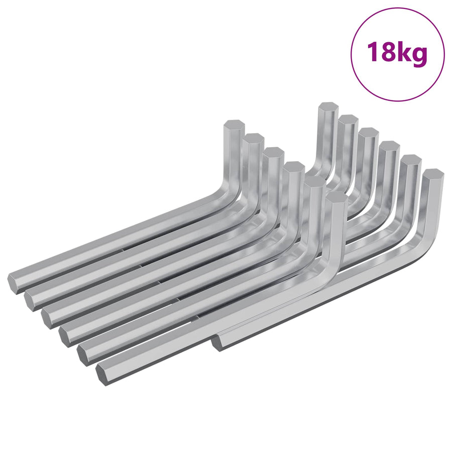 Zeskantsleutel 1800 pcs Zilver 32 x 86 mm Staal