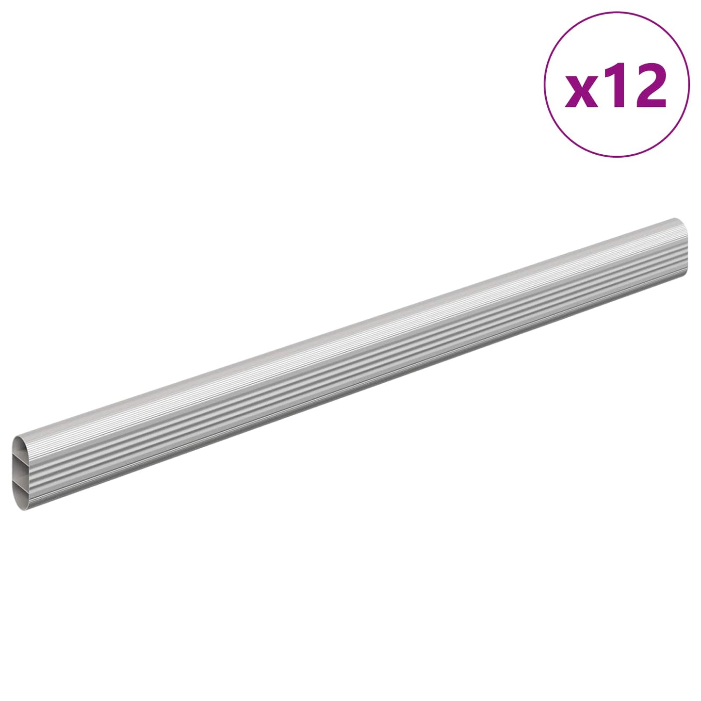 Kaststaaf 12 pcs Zilver 764 x 15 x 29 mm Aluminium Legering