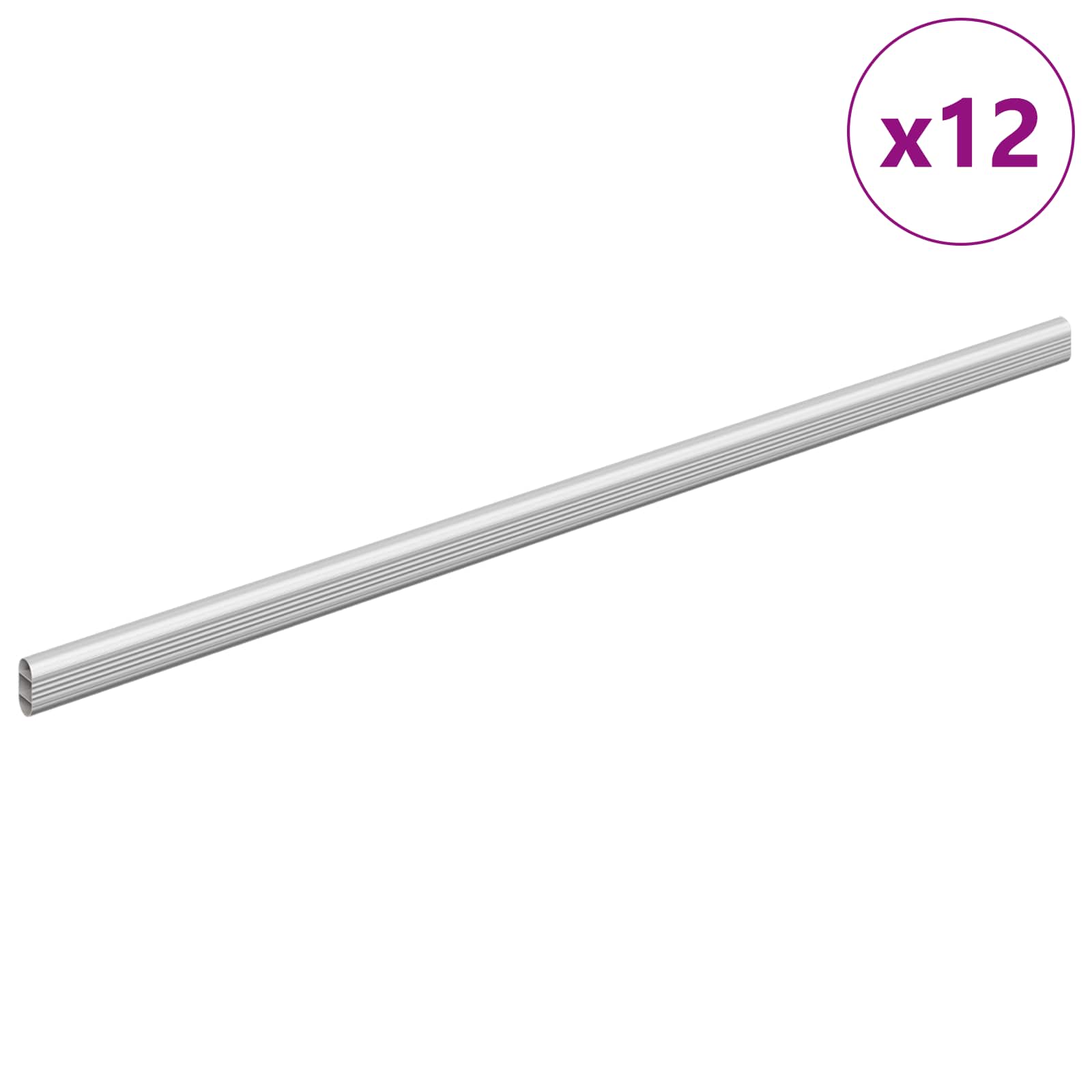 Kaststaaf 12 pcs Zilver 764 x 15 x 29 mm Aluminium Legering