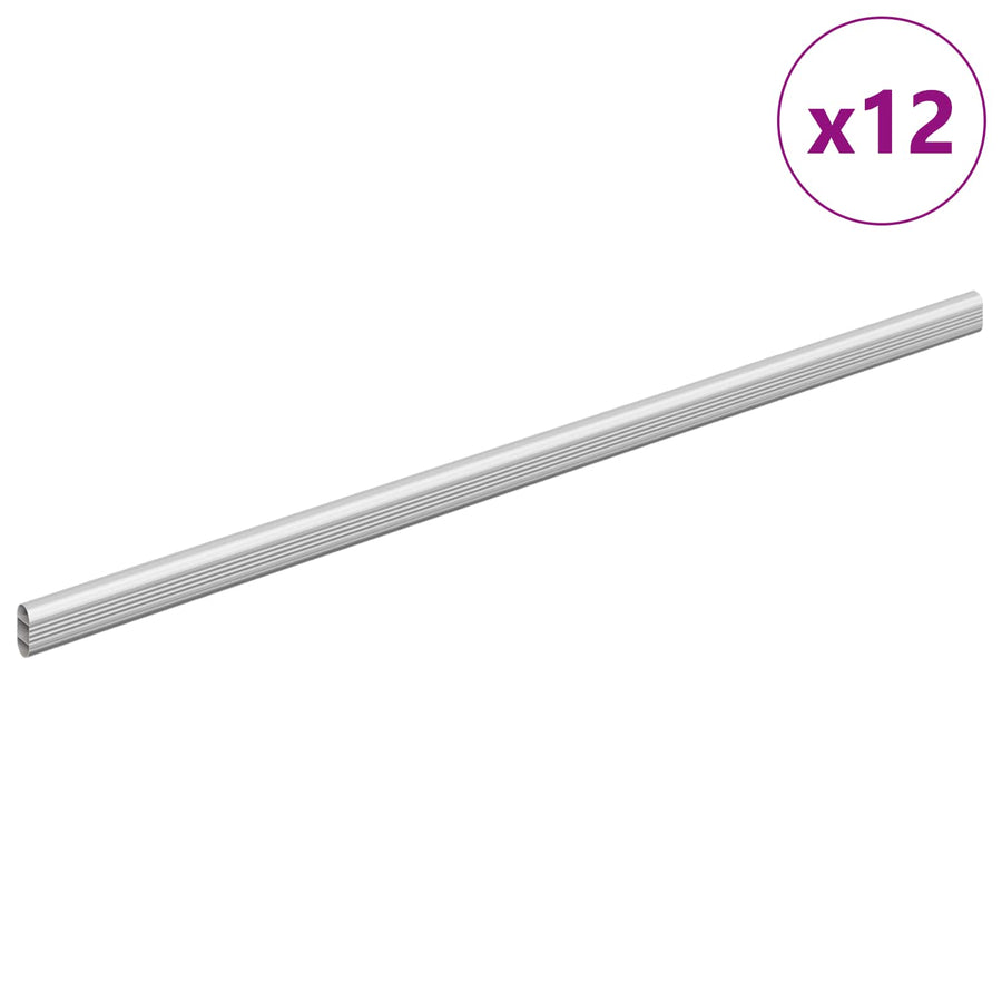 Kaststaaf 12 pcs Zilver 764 x 15 x 29 mm Aluminium Legering