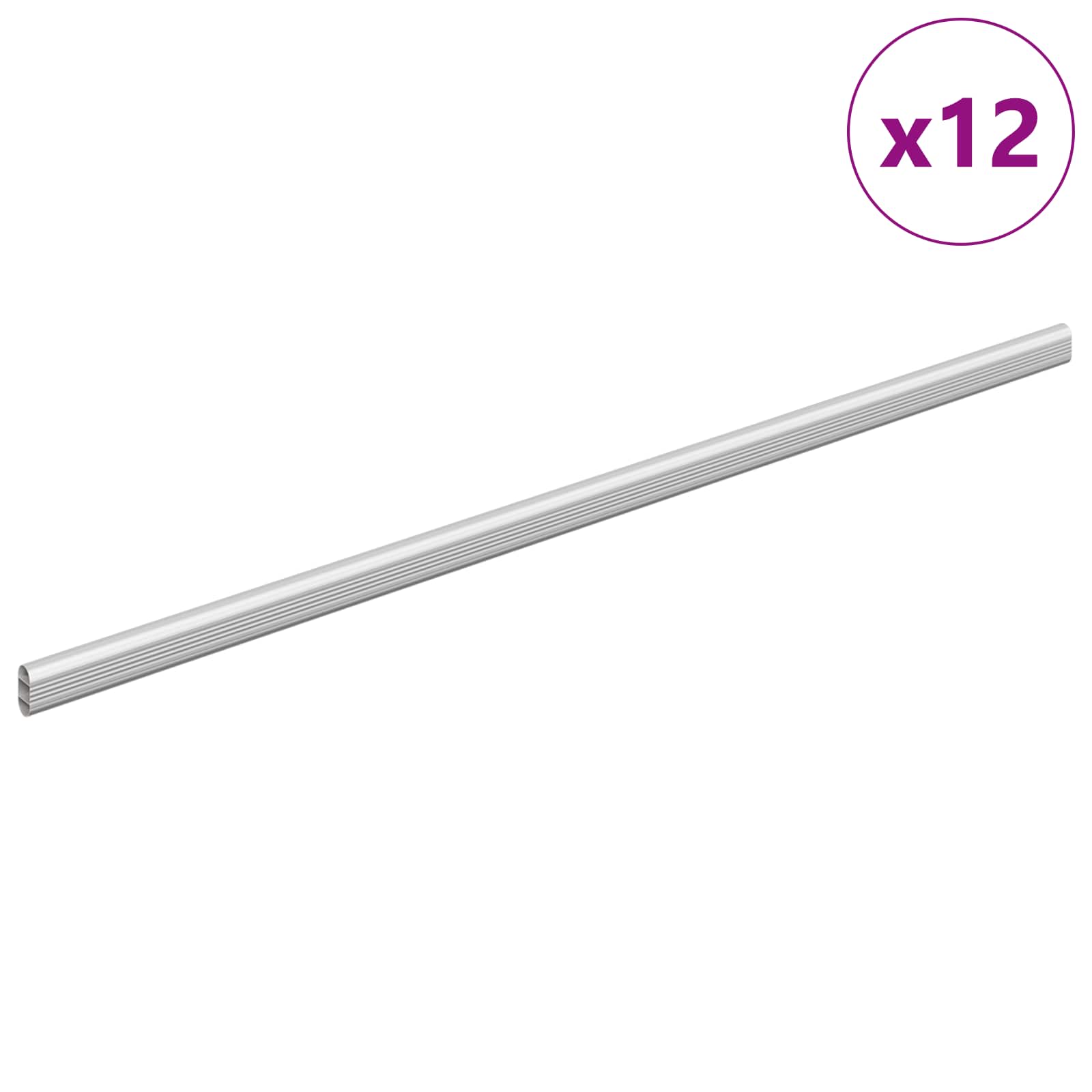Kaststaaf 12 pcs Zilver 764 x 15 x 29 mm Aluminium Legering