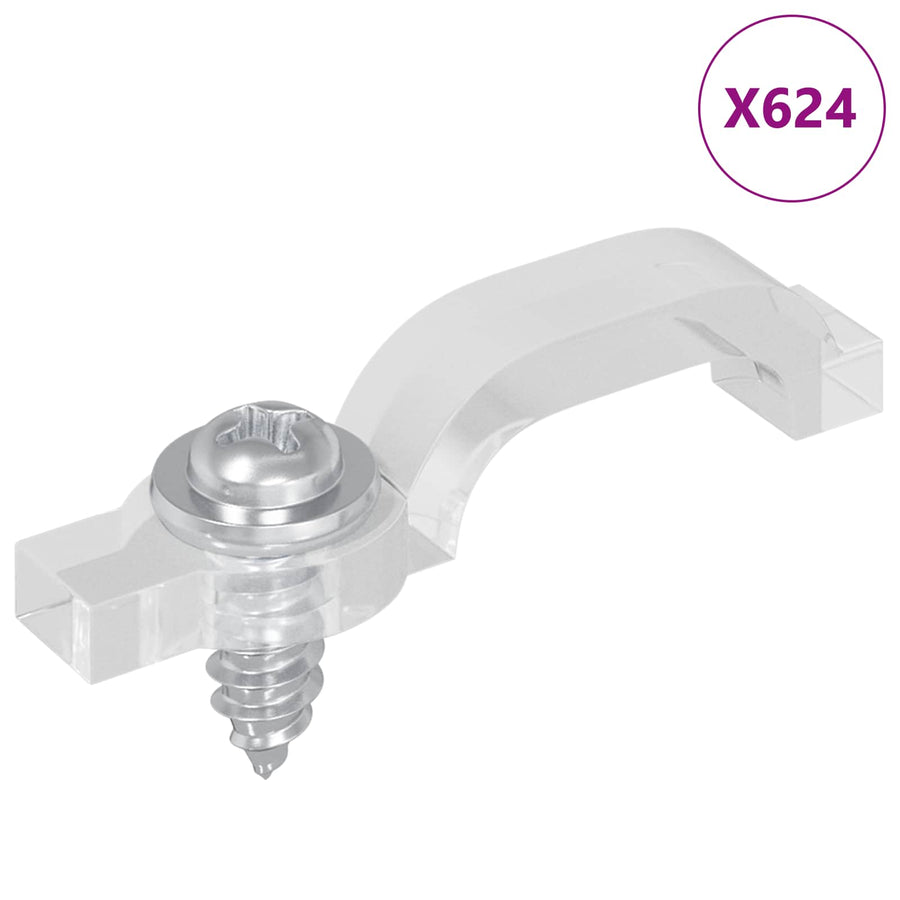 LED Strip Clips 12 pcs Doorzichtig 2 x 1 x 0.5 cm